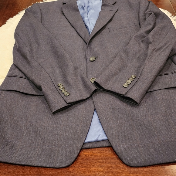 Joseph & Feiss Gold Executive Fit/Blue Plaid/ 42 Short/ Pre-owned - Picture 4 of 17
